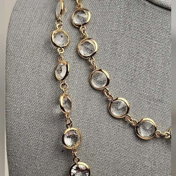 [ANN TAYLOR] Gold & Crystal Multi Layer Necklace NWT